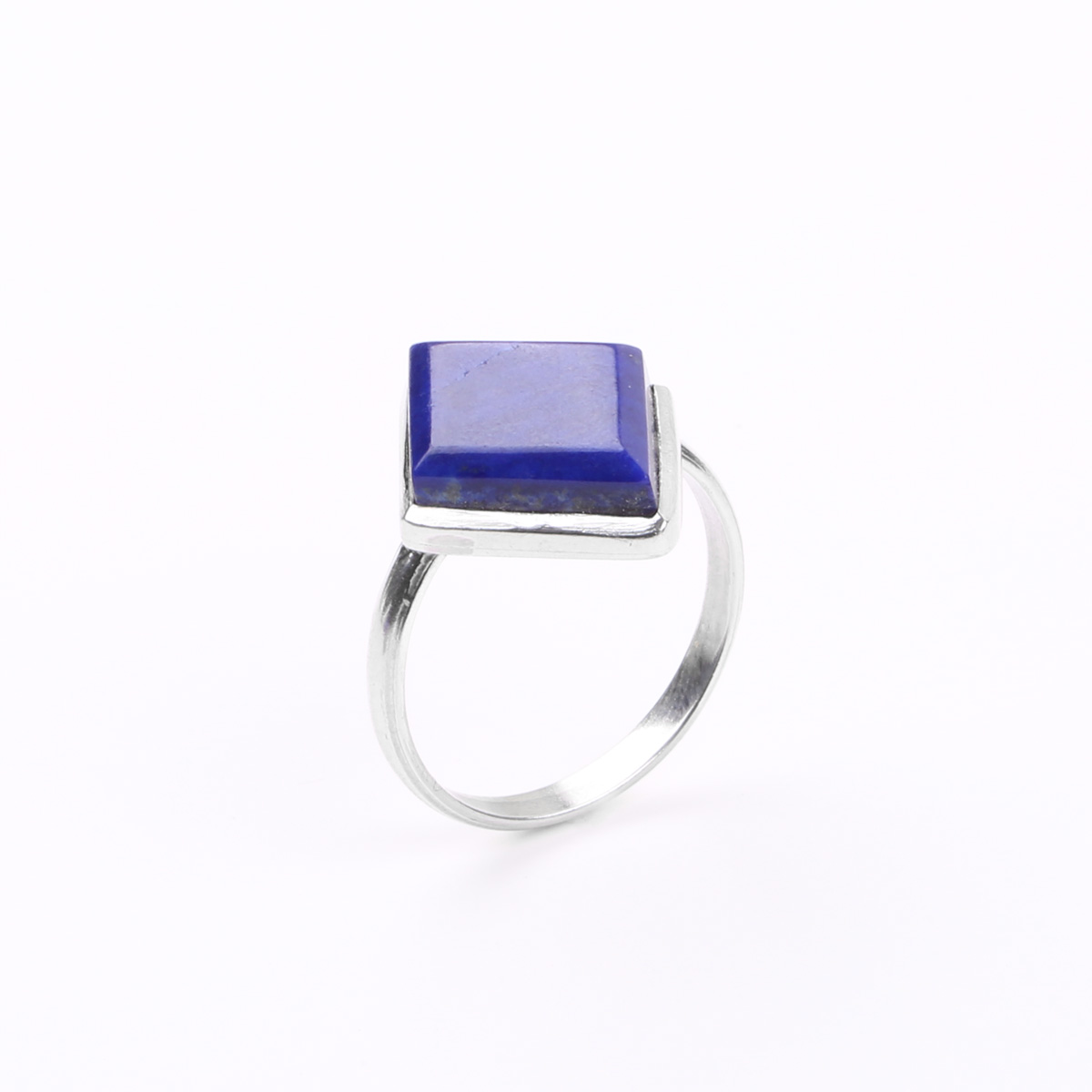 Lapis Lazuli Ring | Marquise Straight Silver Ring