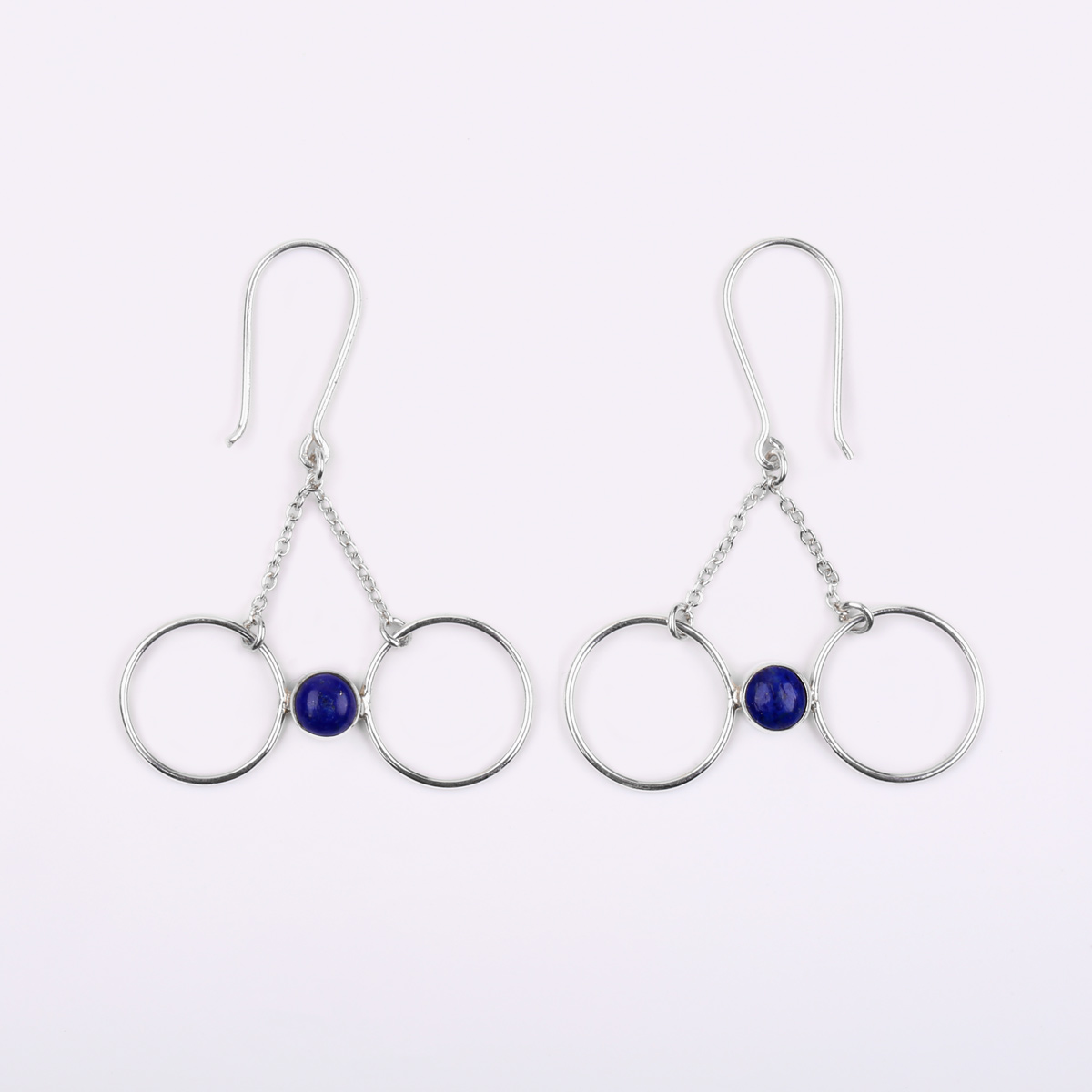 Lapis Lazuli Hook Earrings | Butterfly Silver Earrings