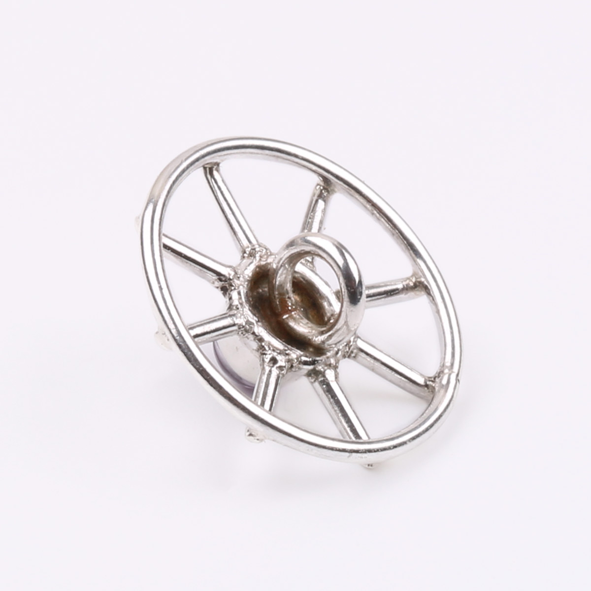 Amethyst Button Set | Set of 7 Silver Button