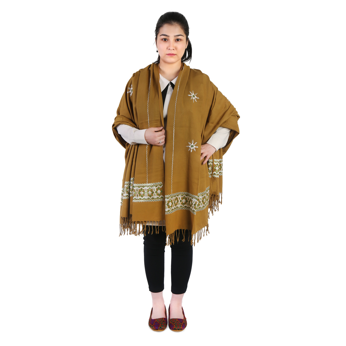 Soft Shawl Cotton Embroidered Women Shawl
