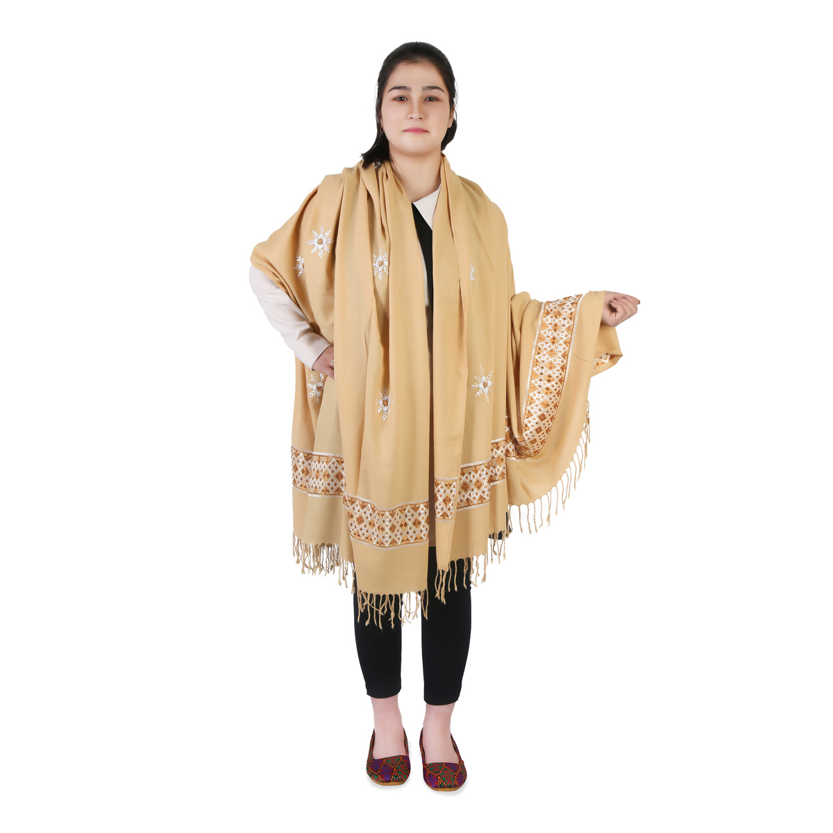 Kamak Embroidered Hazaragi Cotton Shawl