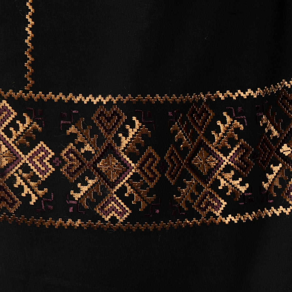 Premium Golden Embroidered Cotton Scarf