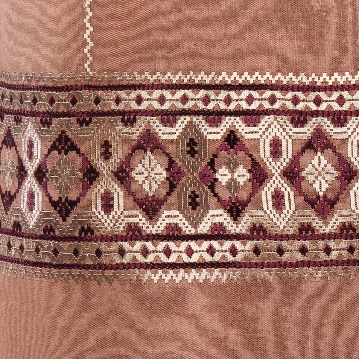 Soft Cotton Scarf With Embroidered Borders