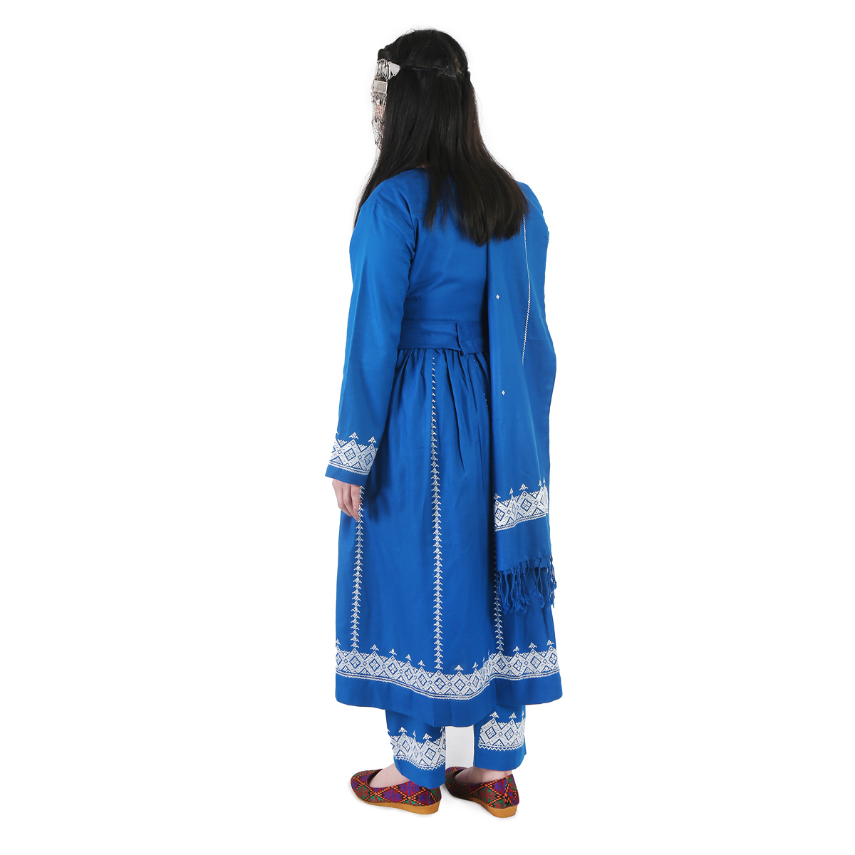 Blue Traditional Hazaragi Dress with Trousers