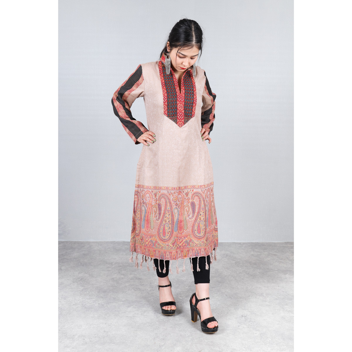 Plain Handmade Casual Wear | Winter Outer Wear Dress