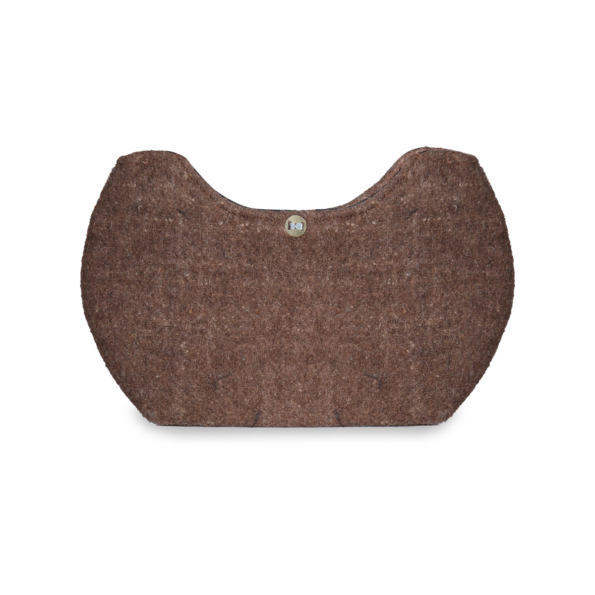 Brown Embroidered Baguette Bag | Handwoven Barak Bag