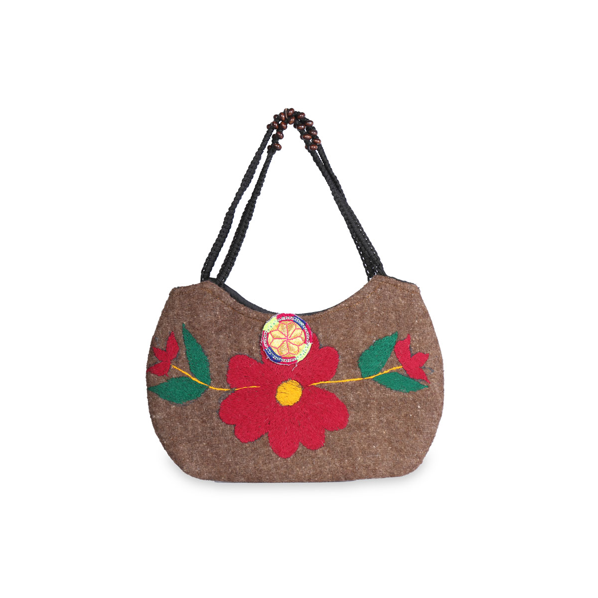 Brown Elegant Baguette Bag | Handwoven Strap Barak Bag