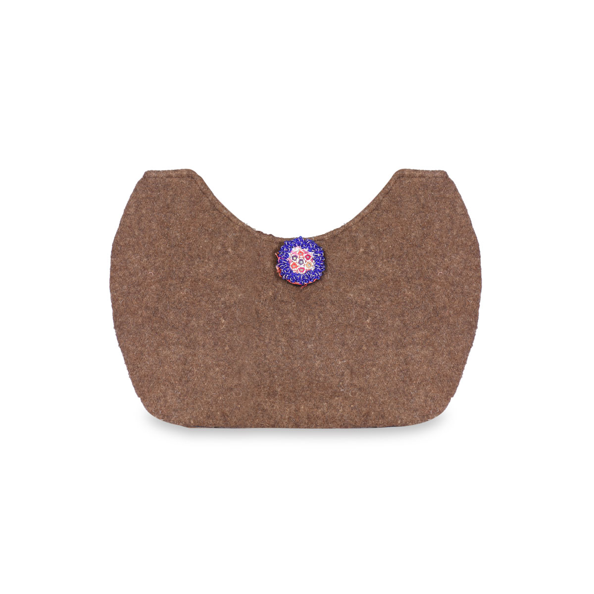 Brown Fancy Baguette Bag | Handwoven Coin Embroidered Barak Bag