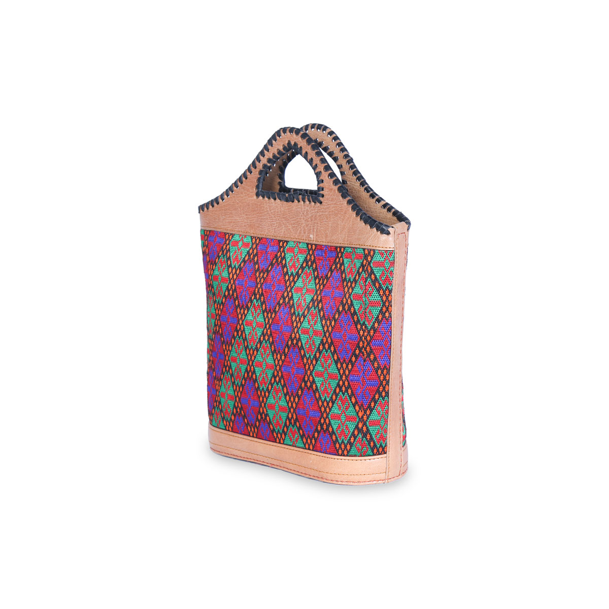 Hand Embroidered Shoulder Bag | Khanjardozi Leather Bag