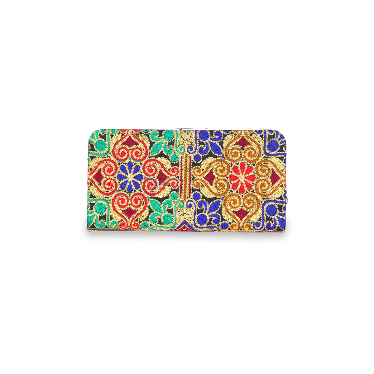 Handwoven Afghan Purse | Vibrant Floral Embroidery