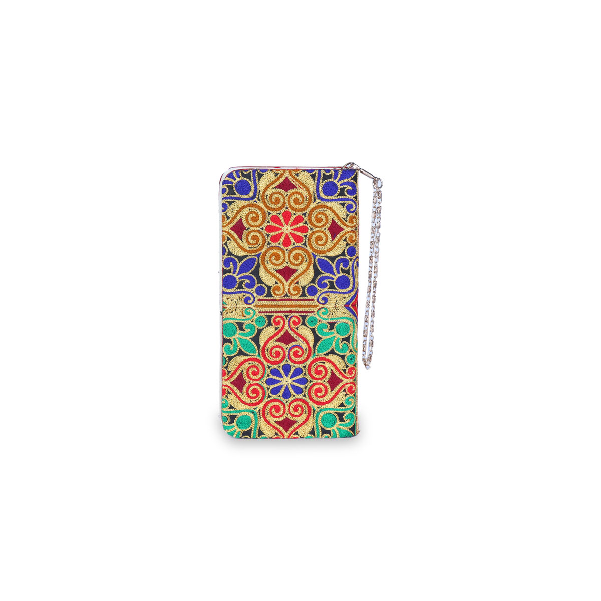 Handwoven Afghan Purse | Vibrant Floral Embroidery