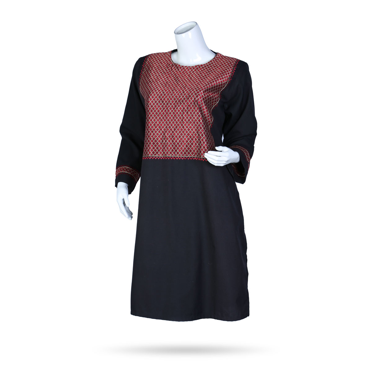 Black Embroidered Kurti | Think Fabric Shirt For Girls