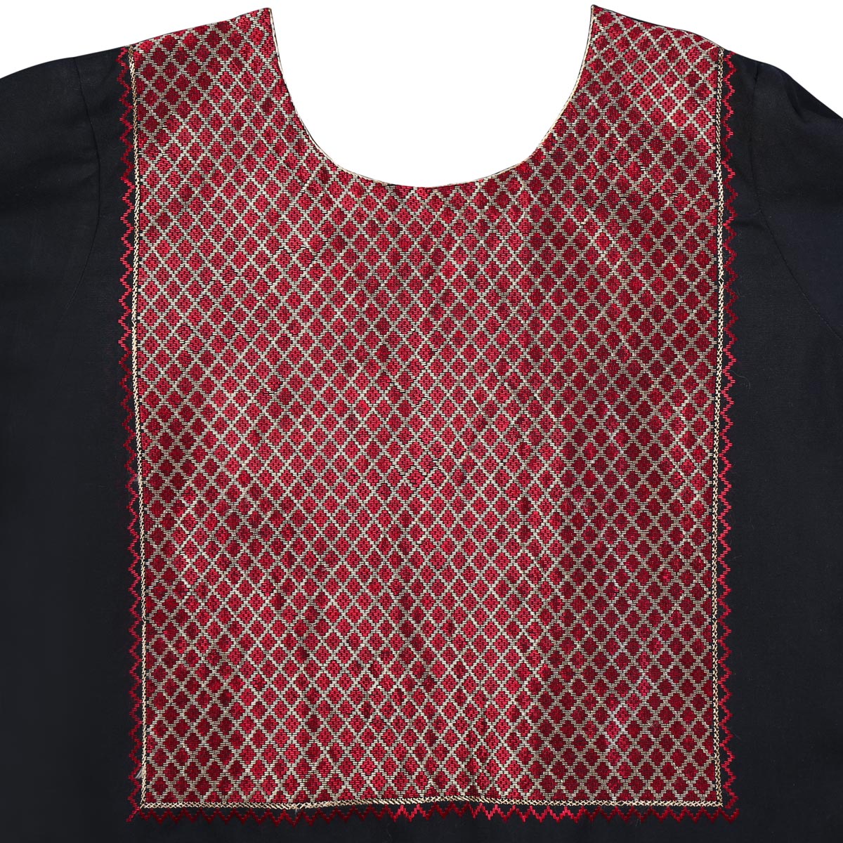 Black Embroidered Kurti | Think Fabric Shirt For Girls