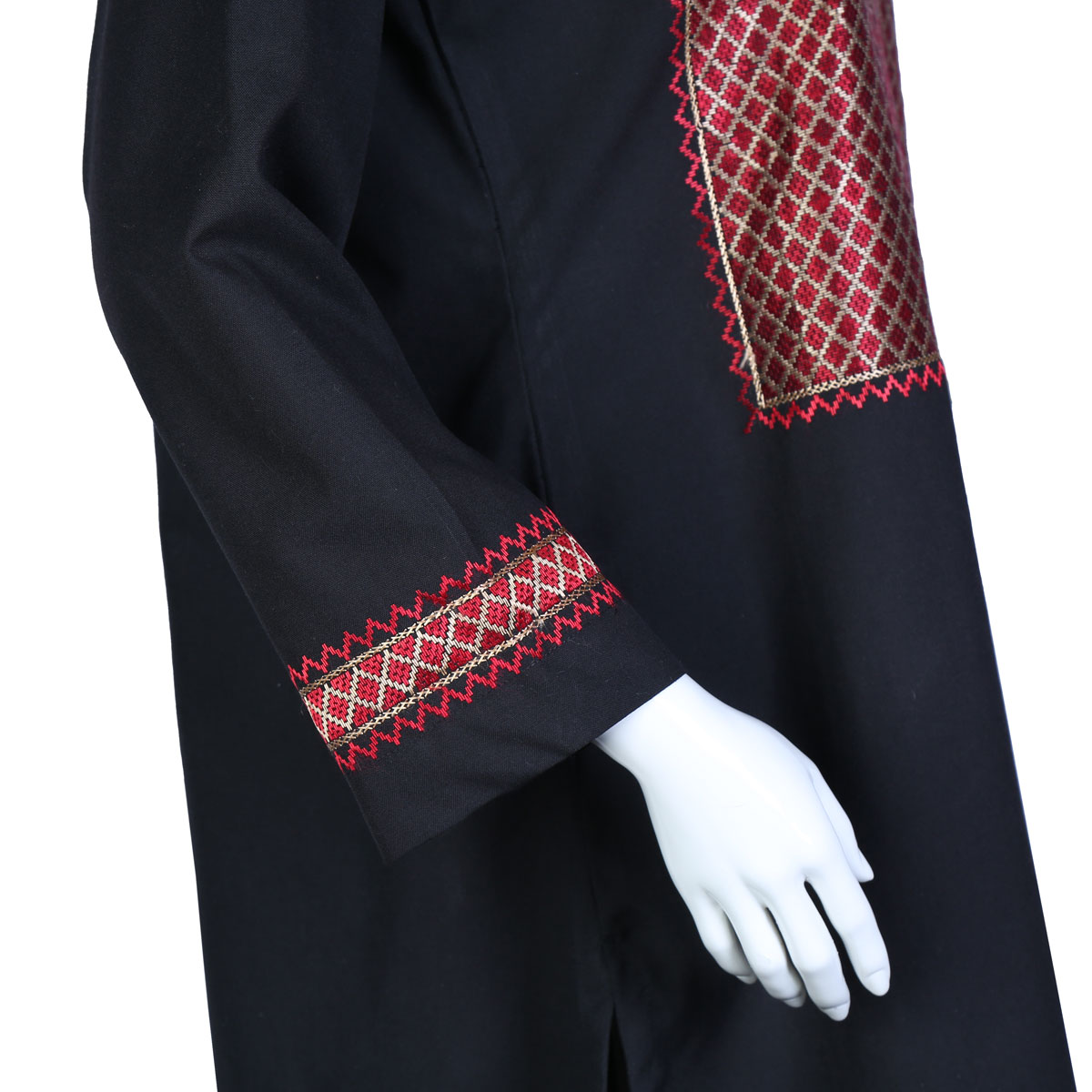 Black Embroidered Kurti | Think Fabric Shirt For Girls