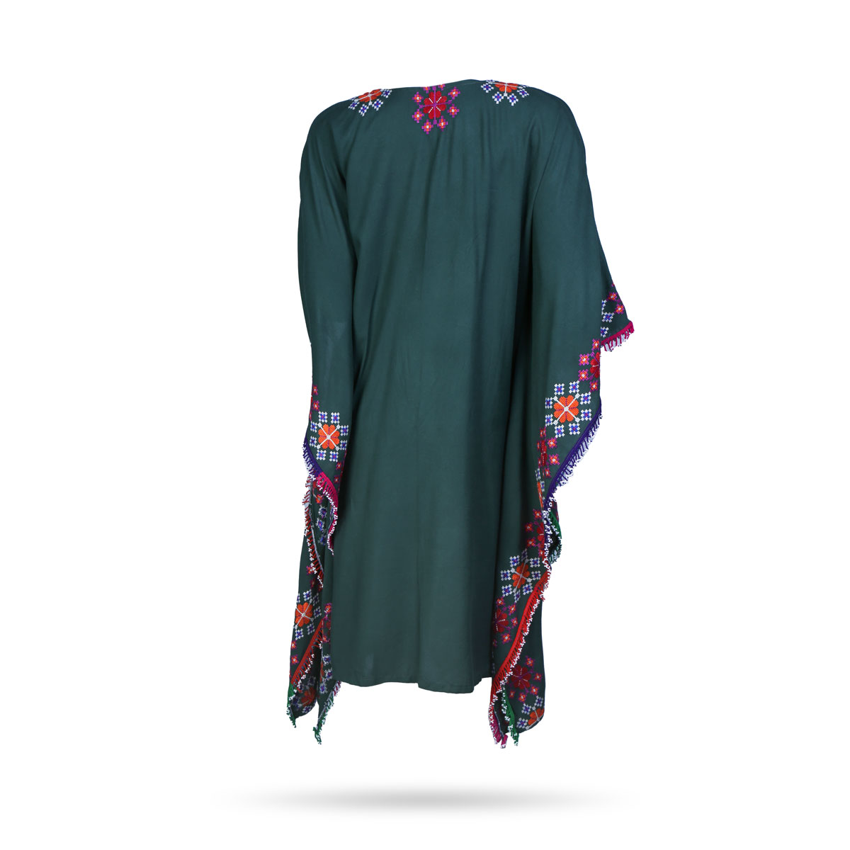 Green Cotton Yallan | Embroidered Cotton Outwear