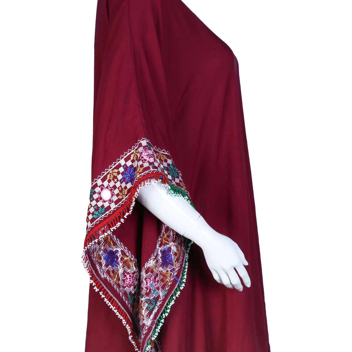 Red Cotton Yallan | Embroidered Outwear
