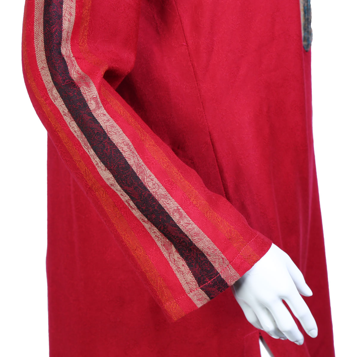 Red Shal Dress | Collared Plain Dress