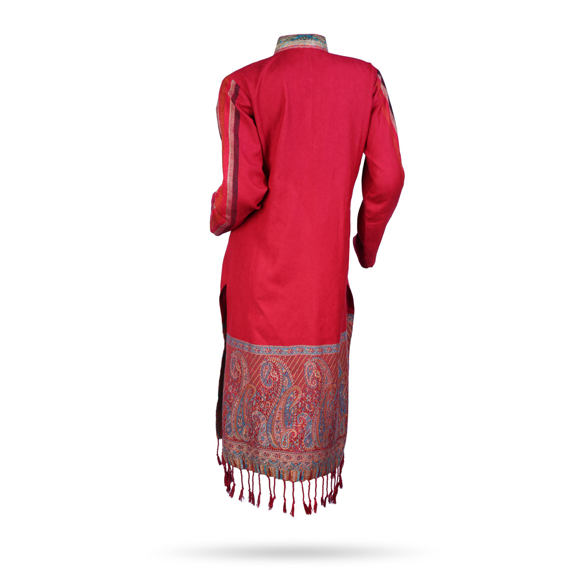Red Shal Dress | Collared Plain Dress