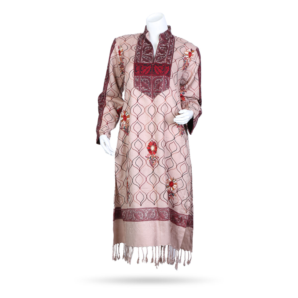 Woolen Casual Wear Dress | Collared Hand-Woven Winter Wear