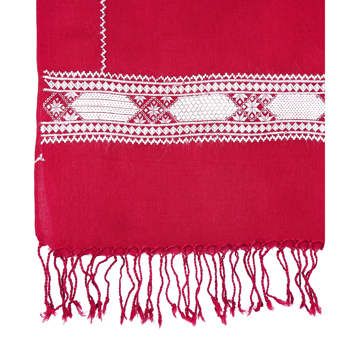 Pink Embroidered Scarf | Soft Cotton Scarf