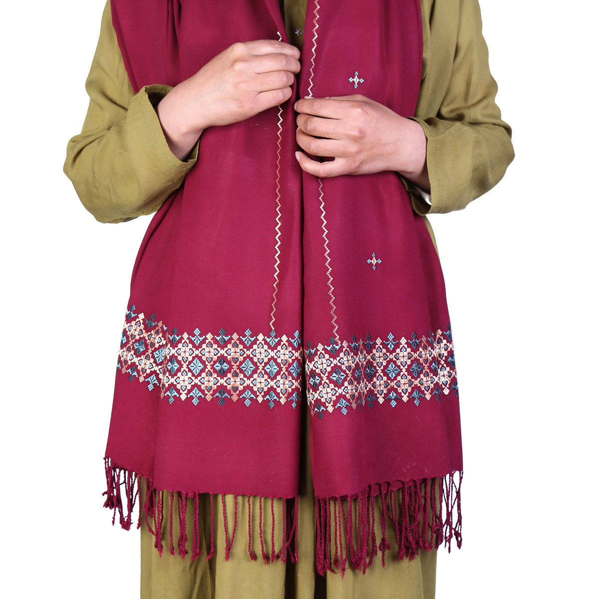 Bamyani Embroidery Scarf Handmade