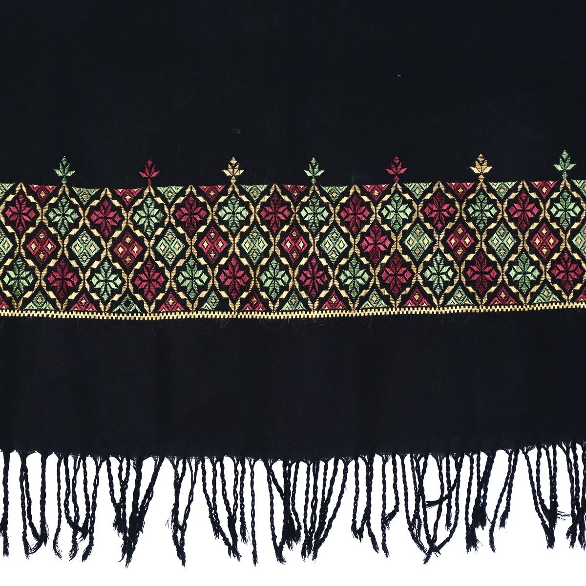 Navy Blue Bamyani Embroidered Scarf | Soft Cotton Scarf