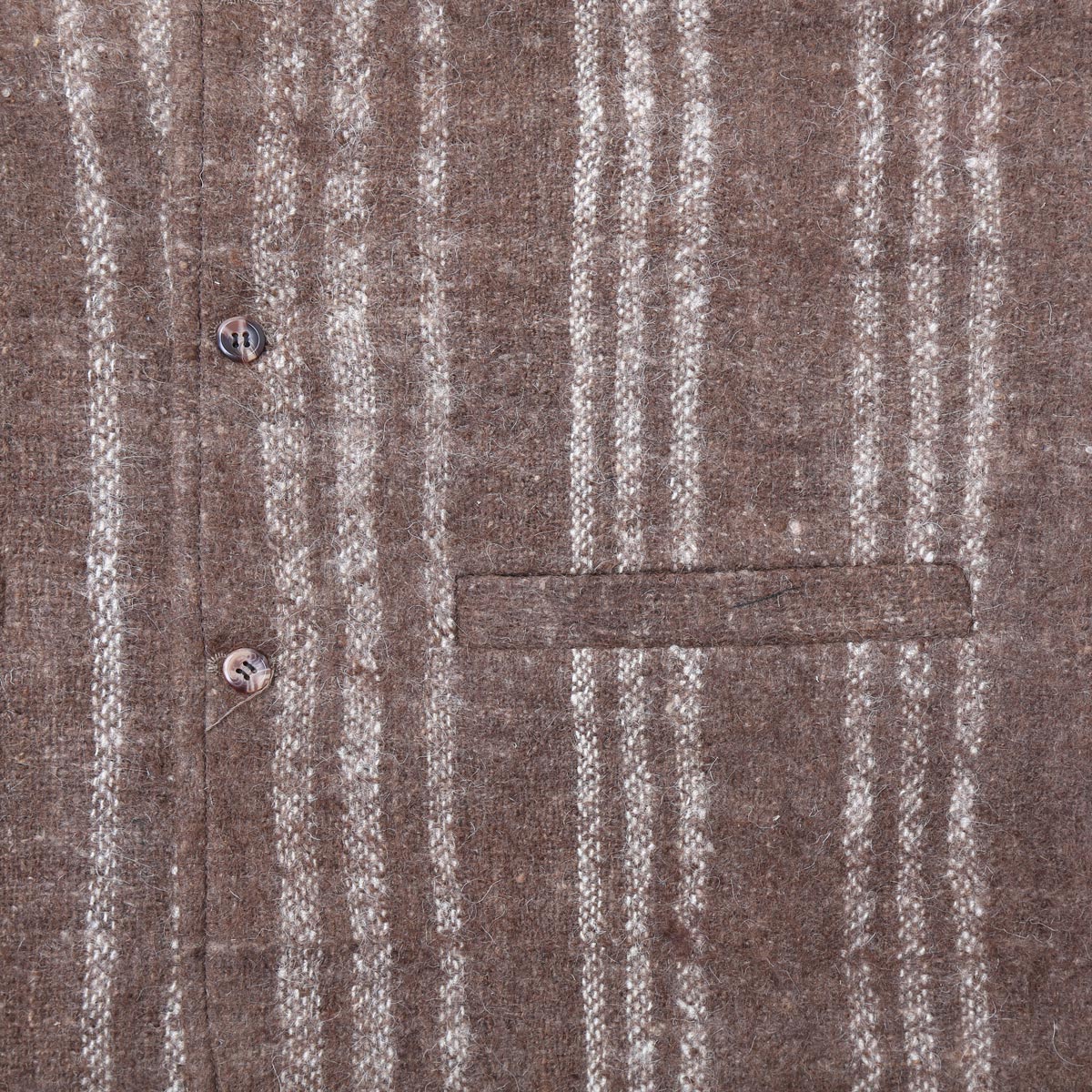 Brown Barak Waistcoat | White Striped Men's Vest
