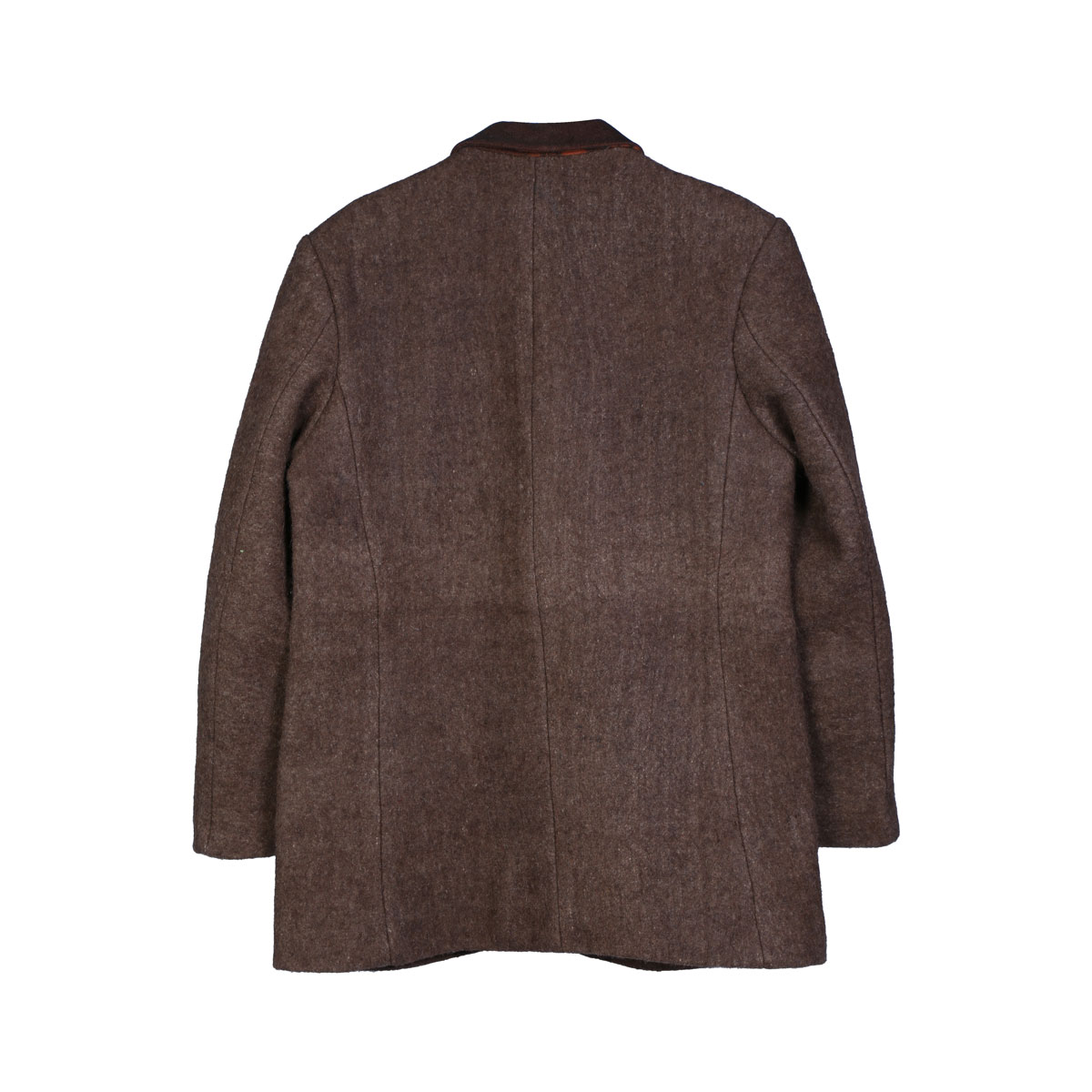 Chocolate Brown Tailored Collar Coat | Woolen Men's Coat