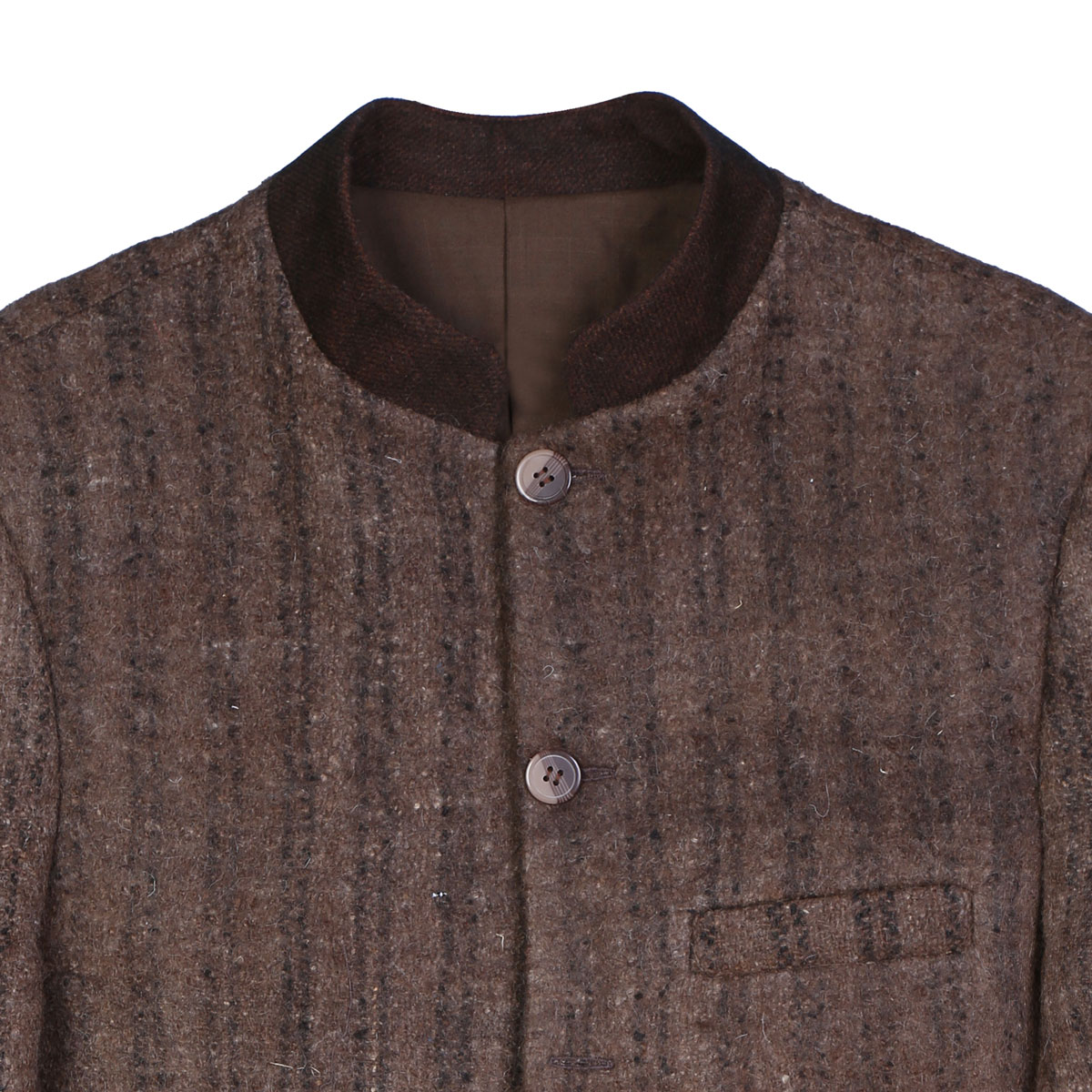 Woolen Striped Coat | Chocolate Brown Barak Coat
