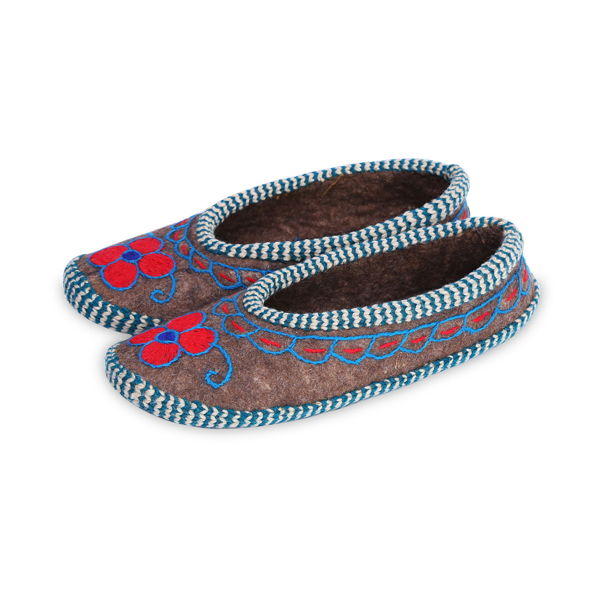 Hand-Woven Shoe Pairs With Blue Borders | Barak Shoes