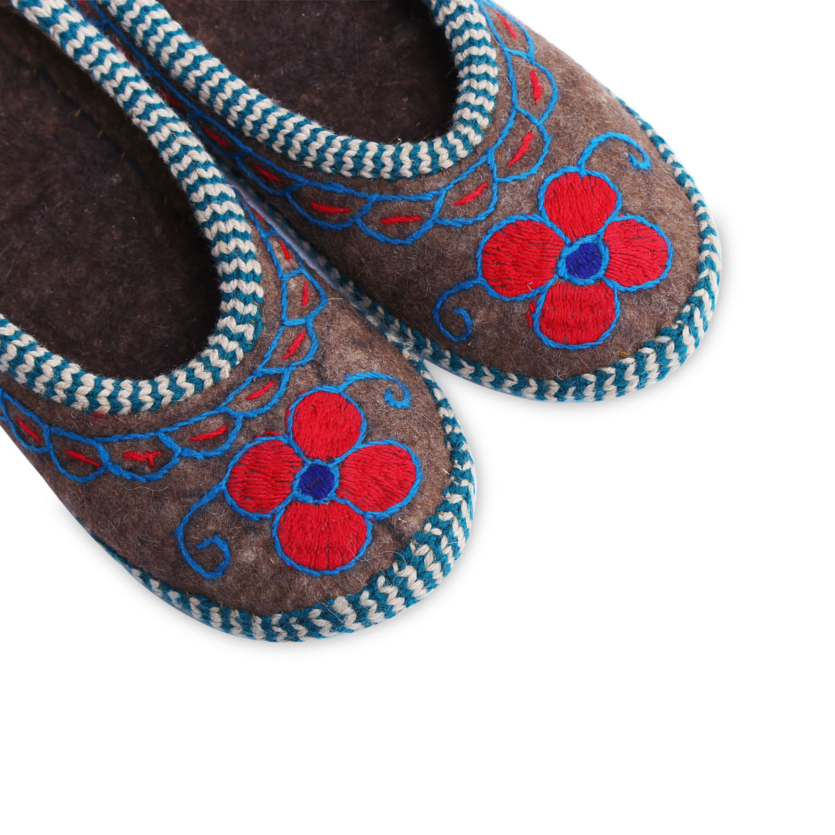 Hand-Woven Shoe Pairs With Blue Borders | Barak Shoes