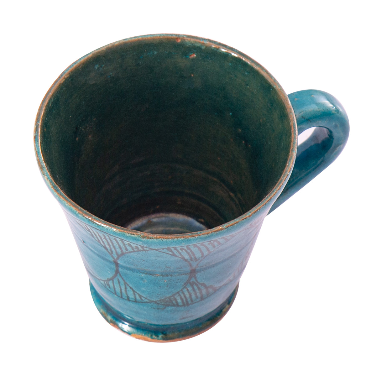 Coffee Mugs set of 4 with Black Hand-Prints