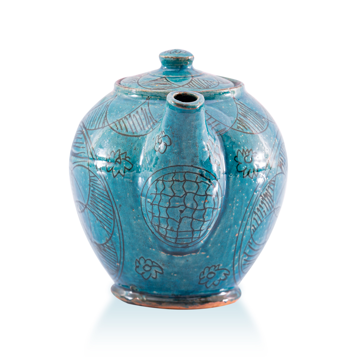 Istalif Ceramic Tea pot Oriental Floral Pattern Teapot