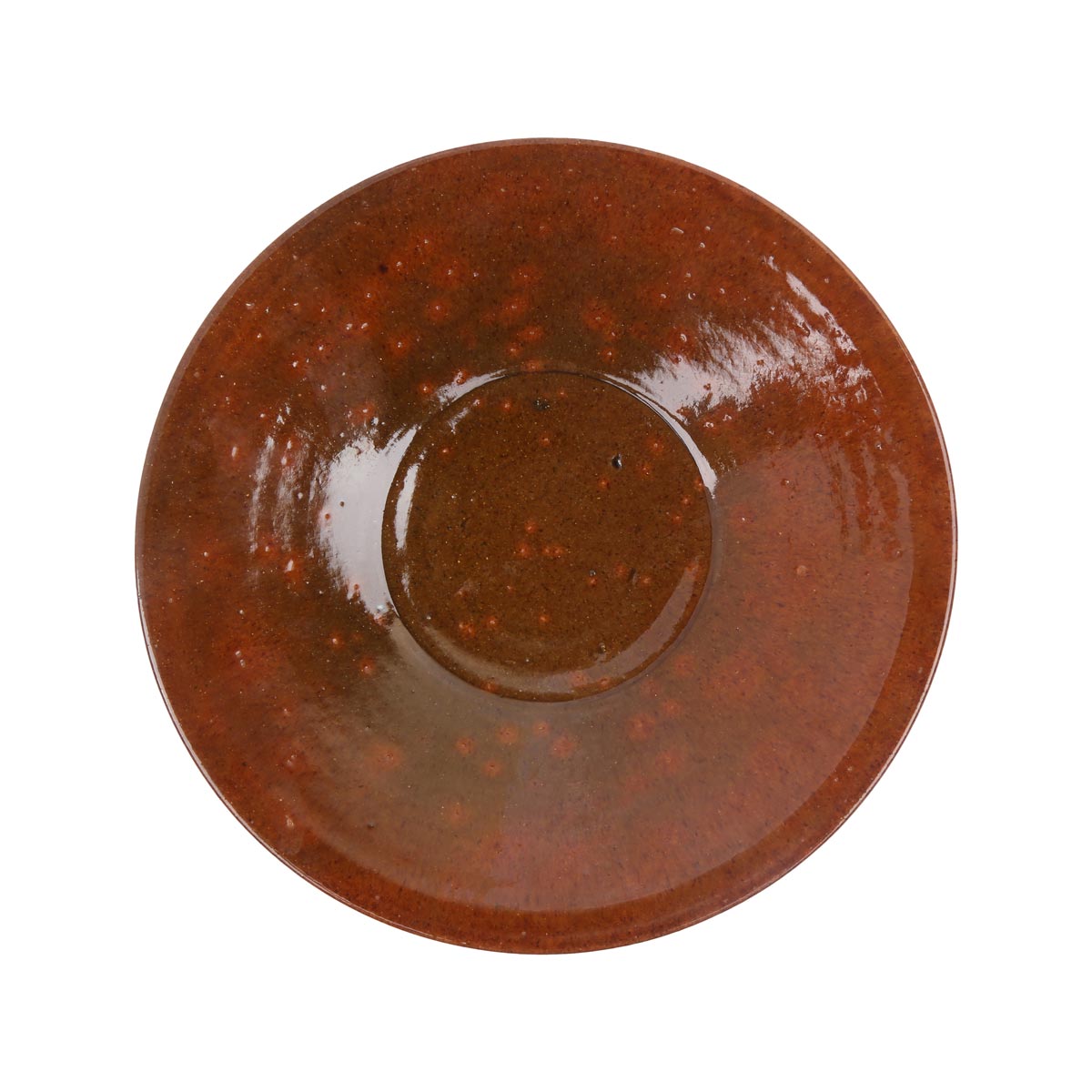 Maroon Flat Fresh Fruit Ceramic Plate | Handmade Rustic Footed Ceramic Plate