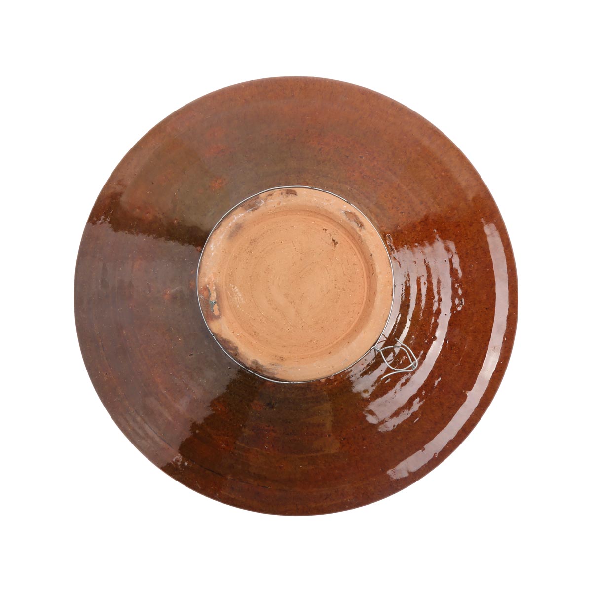 Maroon Flat Fresh Fruit Ceramic Plate | Handmade Rustic Footed Ceramic Plate
