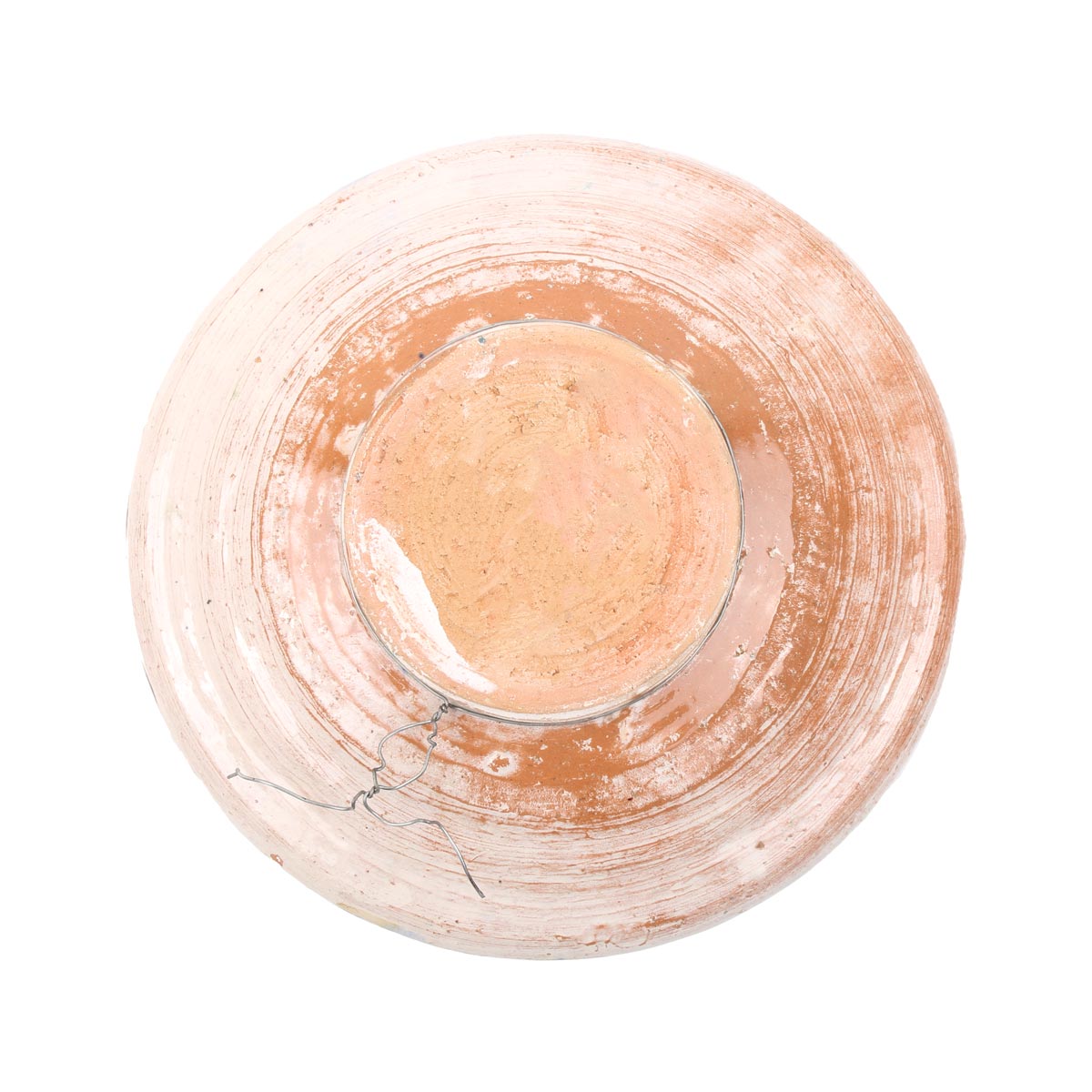 Off-White Ceramic Small Footed Plate | Petal Patterned Ceramic Plate
