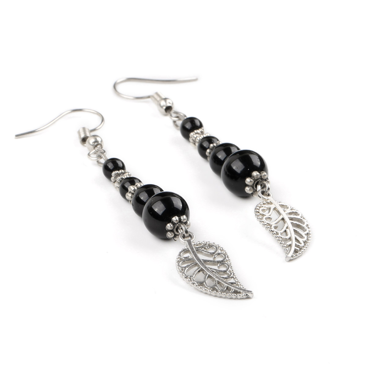 Agate Hook Earrings | Silver Drop Earrings