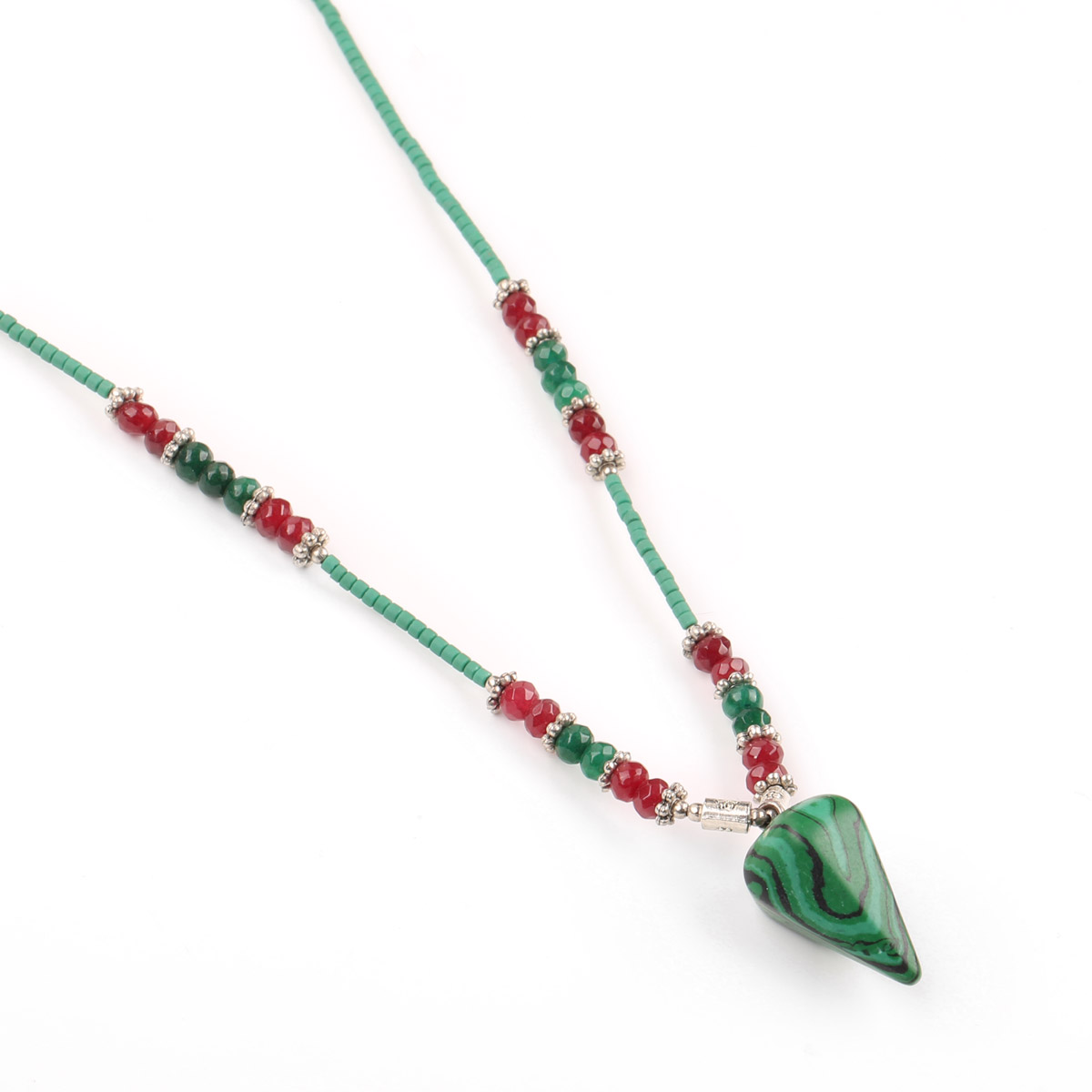 Malachite Necklace | Station Drop Pendant