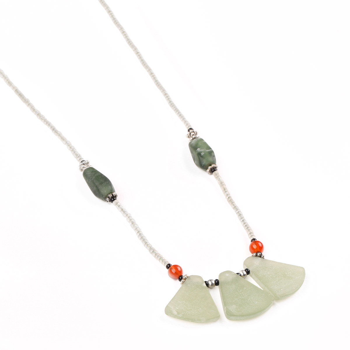 Multistone Drop Necklace | Gemstone Mala Set