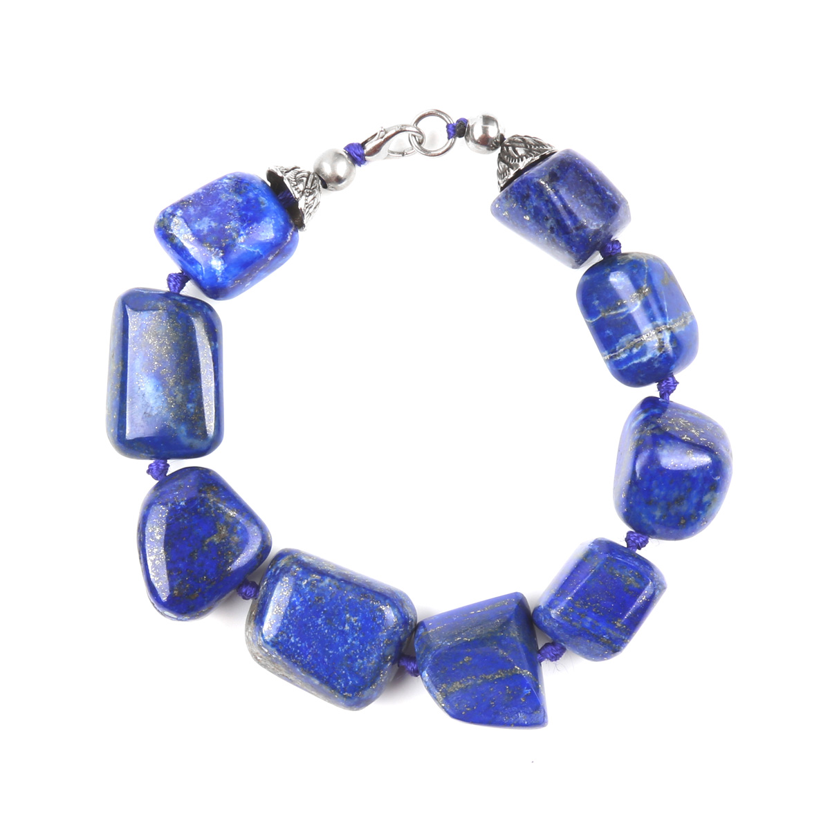 Lapis Pendant Set | Sautoir Pendant With Beaded Bracelet