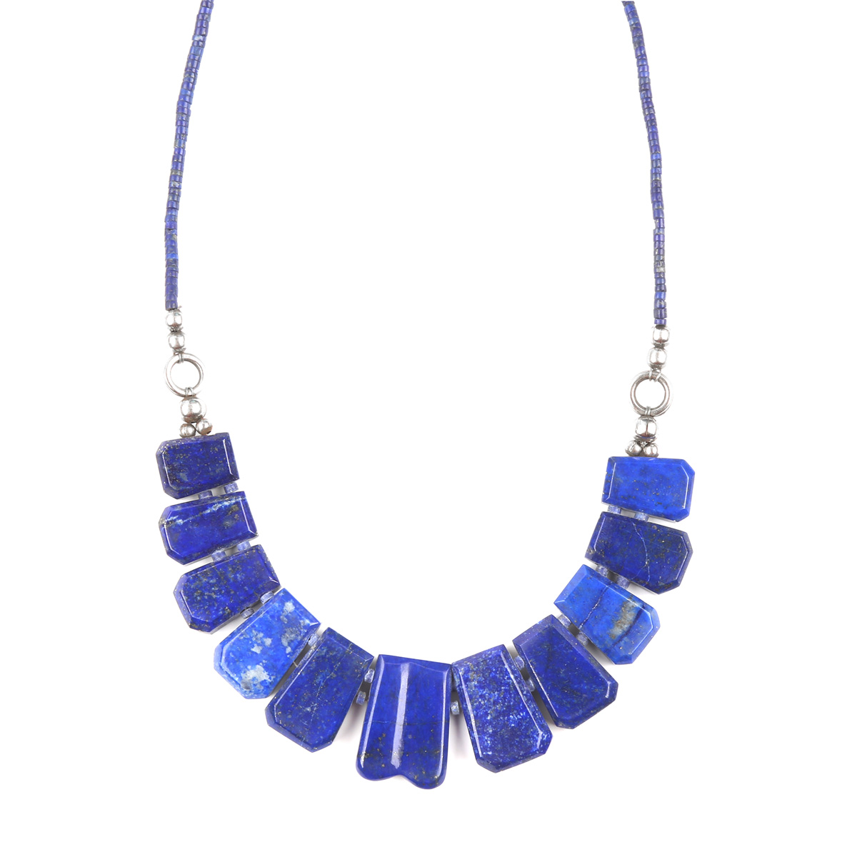 Lapis Mala Set | Beaded Drop Pendant