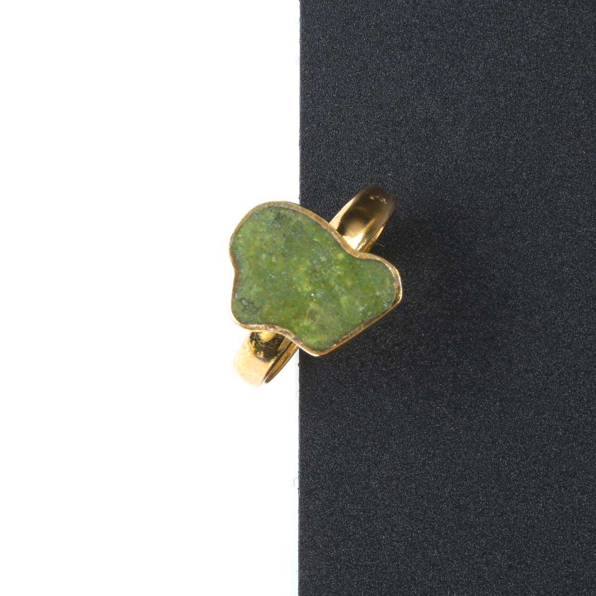 Chrysocolla Stone Ring | Bronze Straight Ring