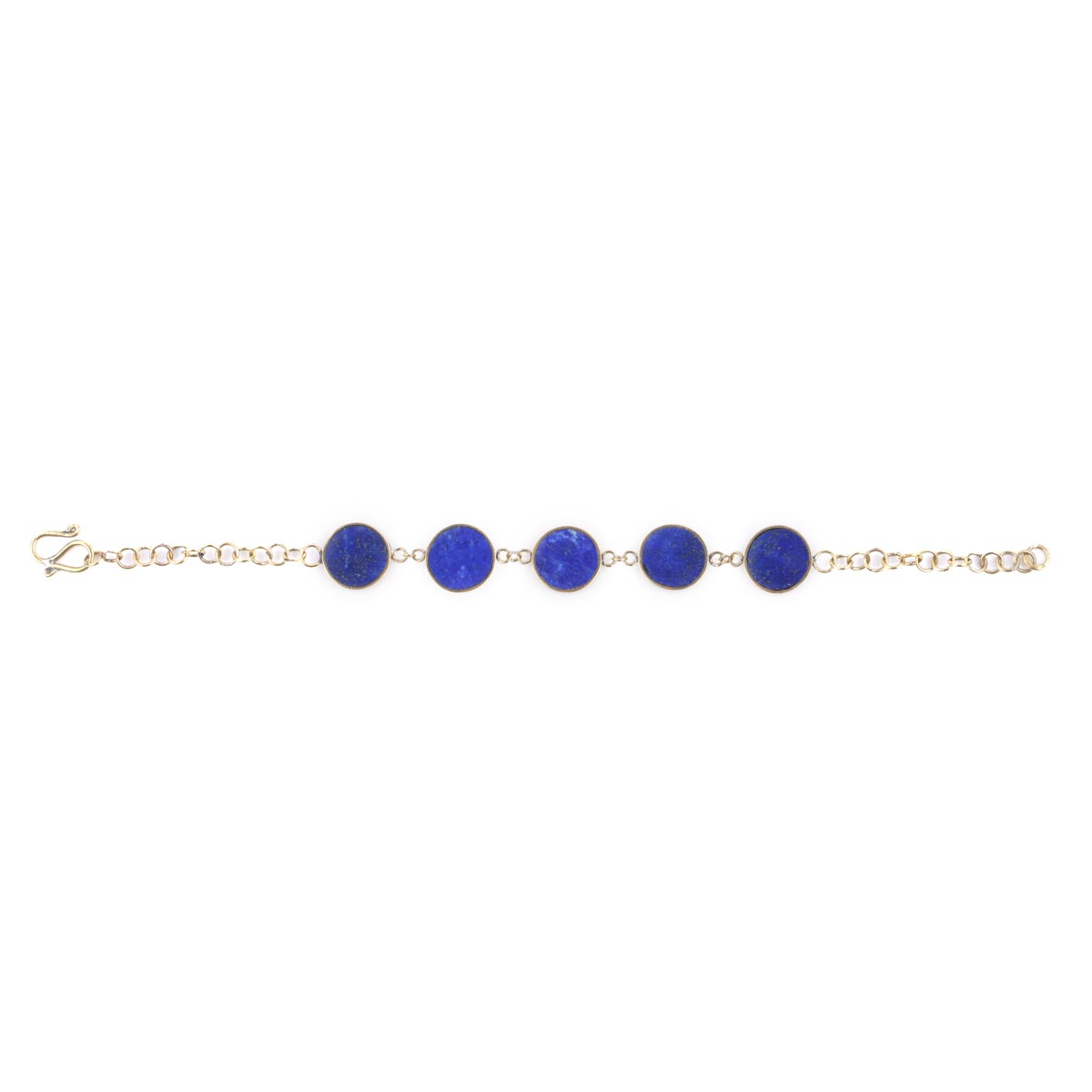 Gold-Plated Lapis Bracelet | Station Beaded Bracelet