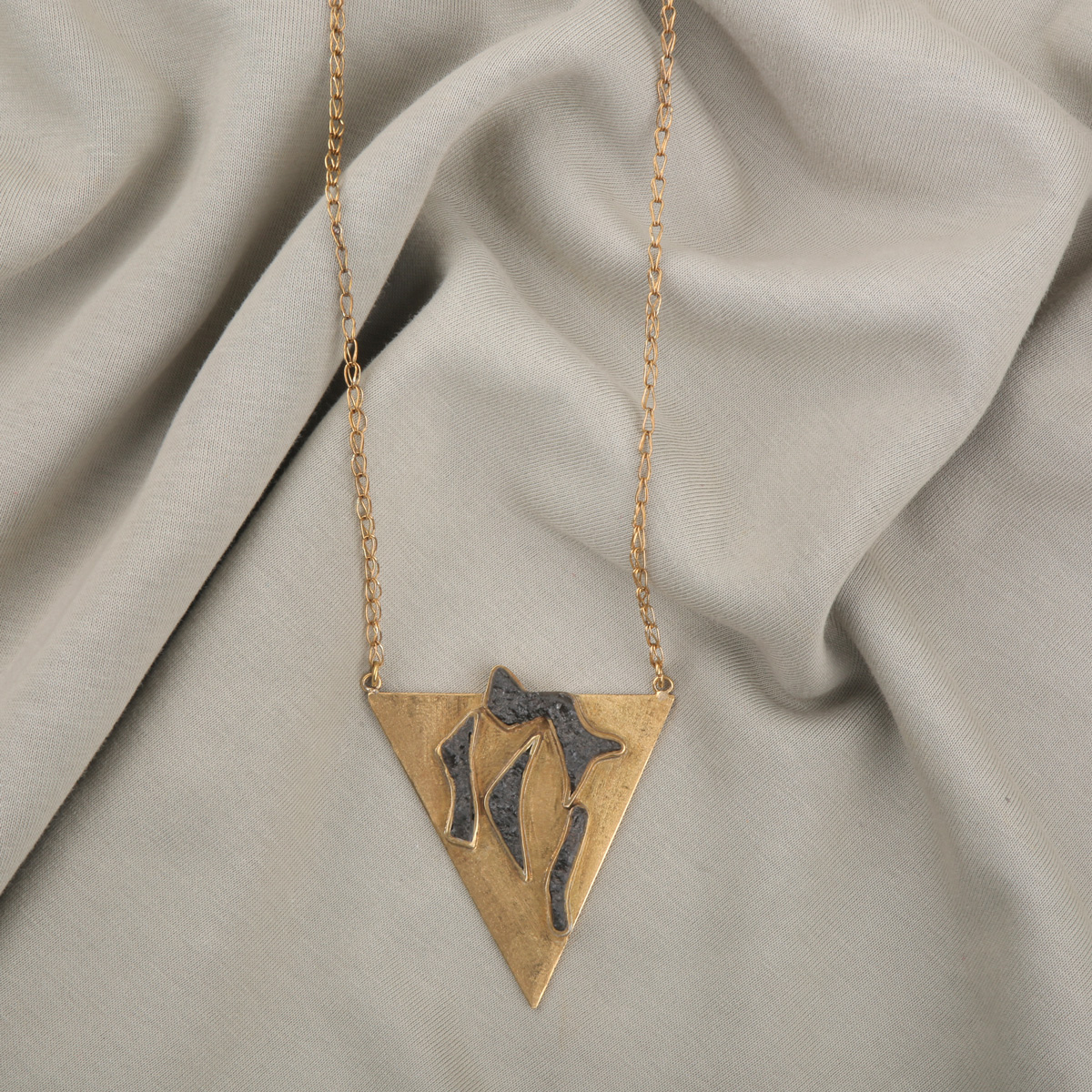 Garnet Stone Gold-Plated Necklace | Drop Trillion Locket
