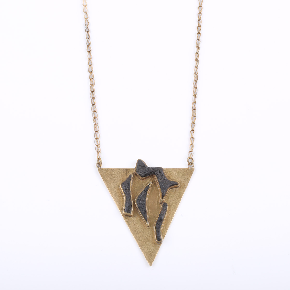 Garnet Stone Gold-Plated Necklace | Drop Trillion Locket