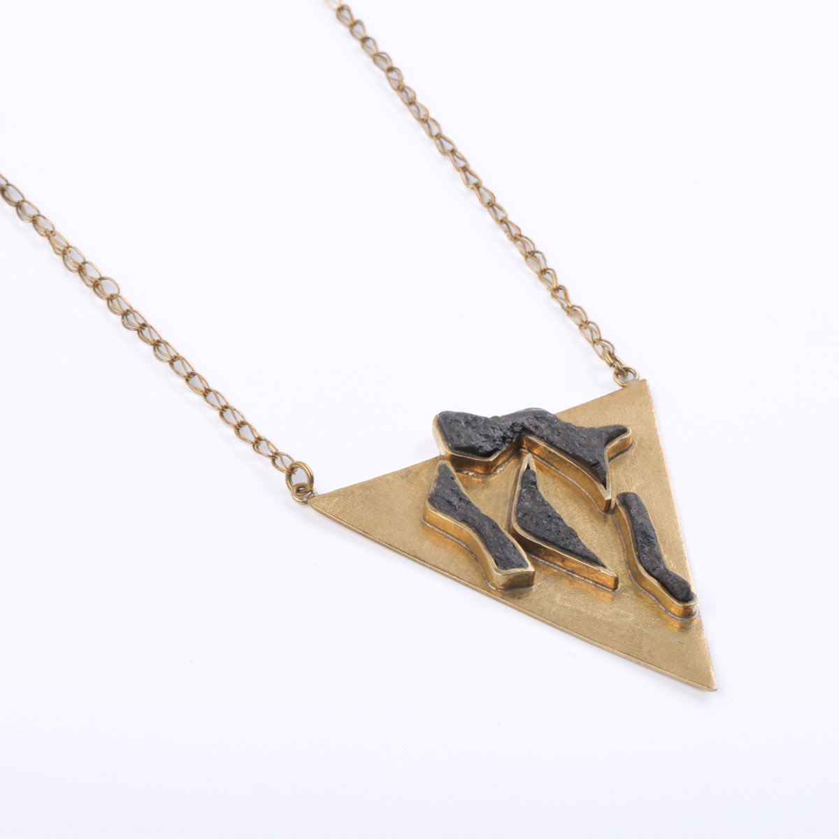 Garnet Stone Gold-Plated Necklace | Drop Trillion Locket