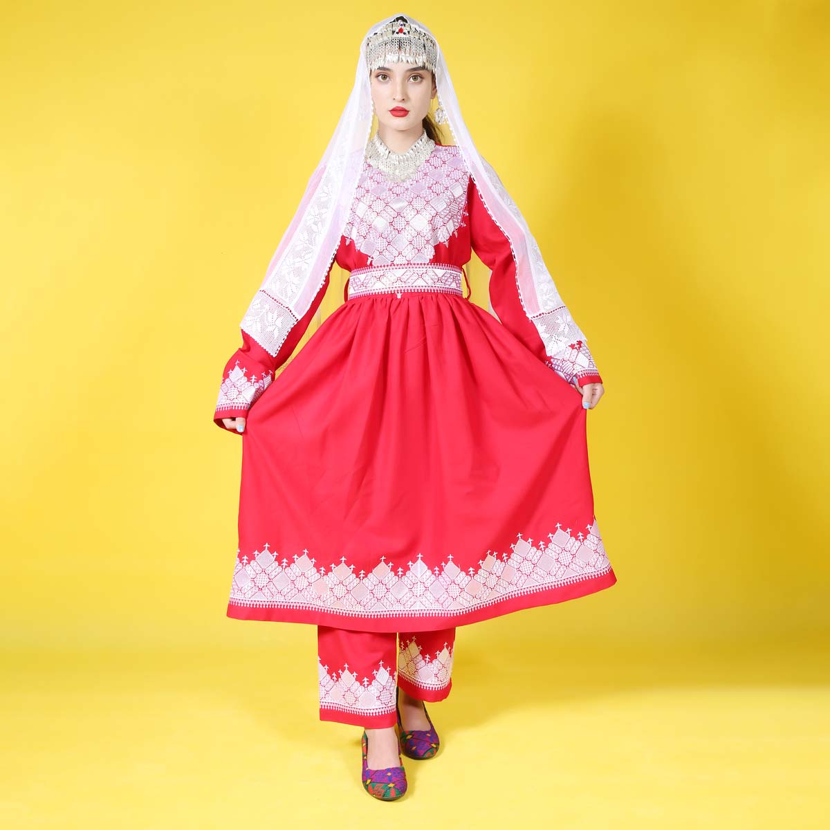 Hazargi Design Traditional Dress  | Hand-embroidered Women Dress 