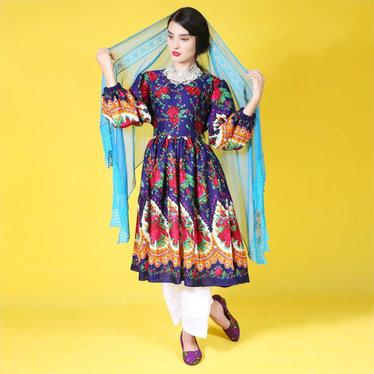Golnegar Floral Afghan Dress