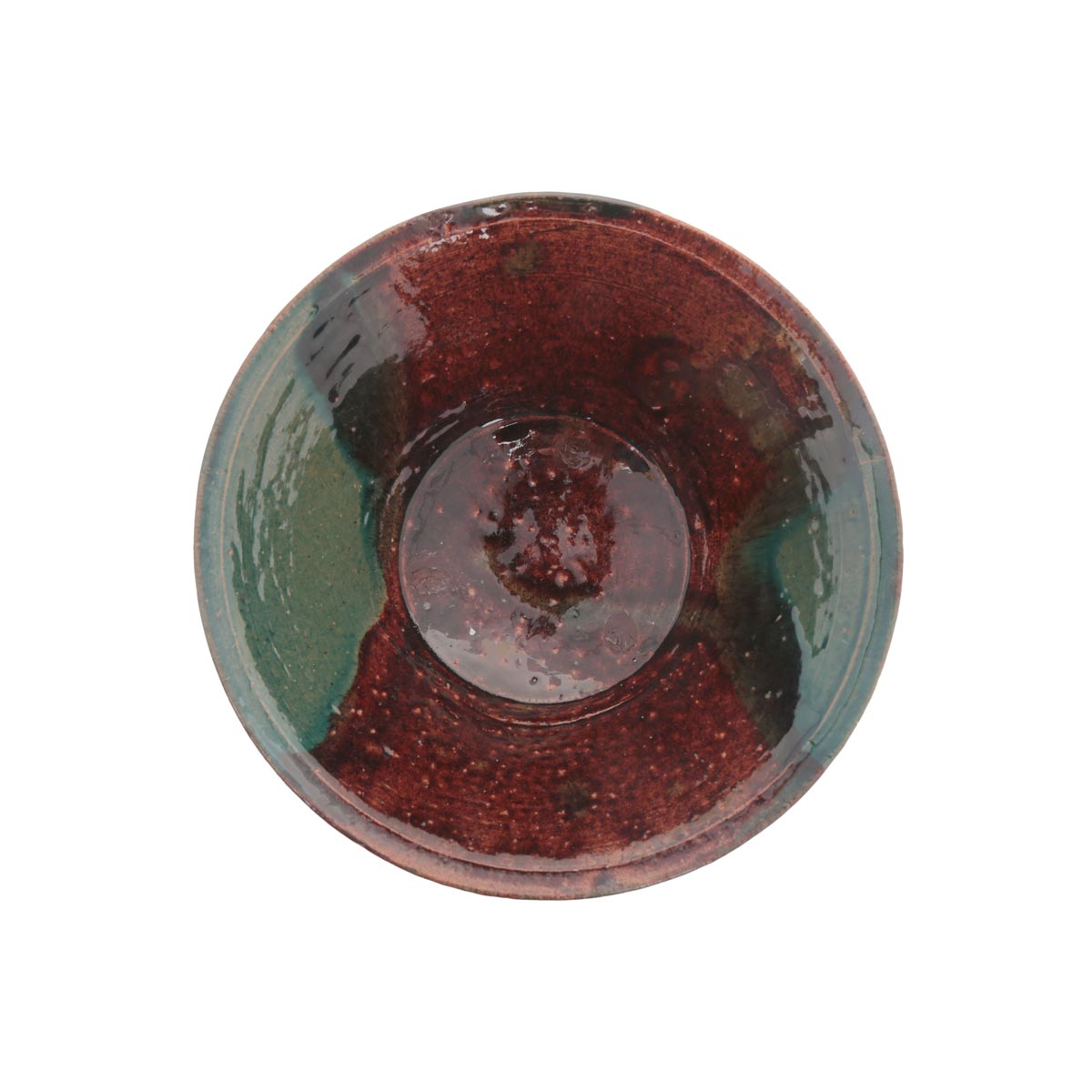 Greenish Maroon Medium Footed Bowl | Handcrafted Ceramic Bowl 