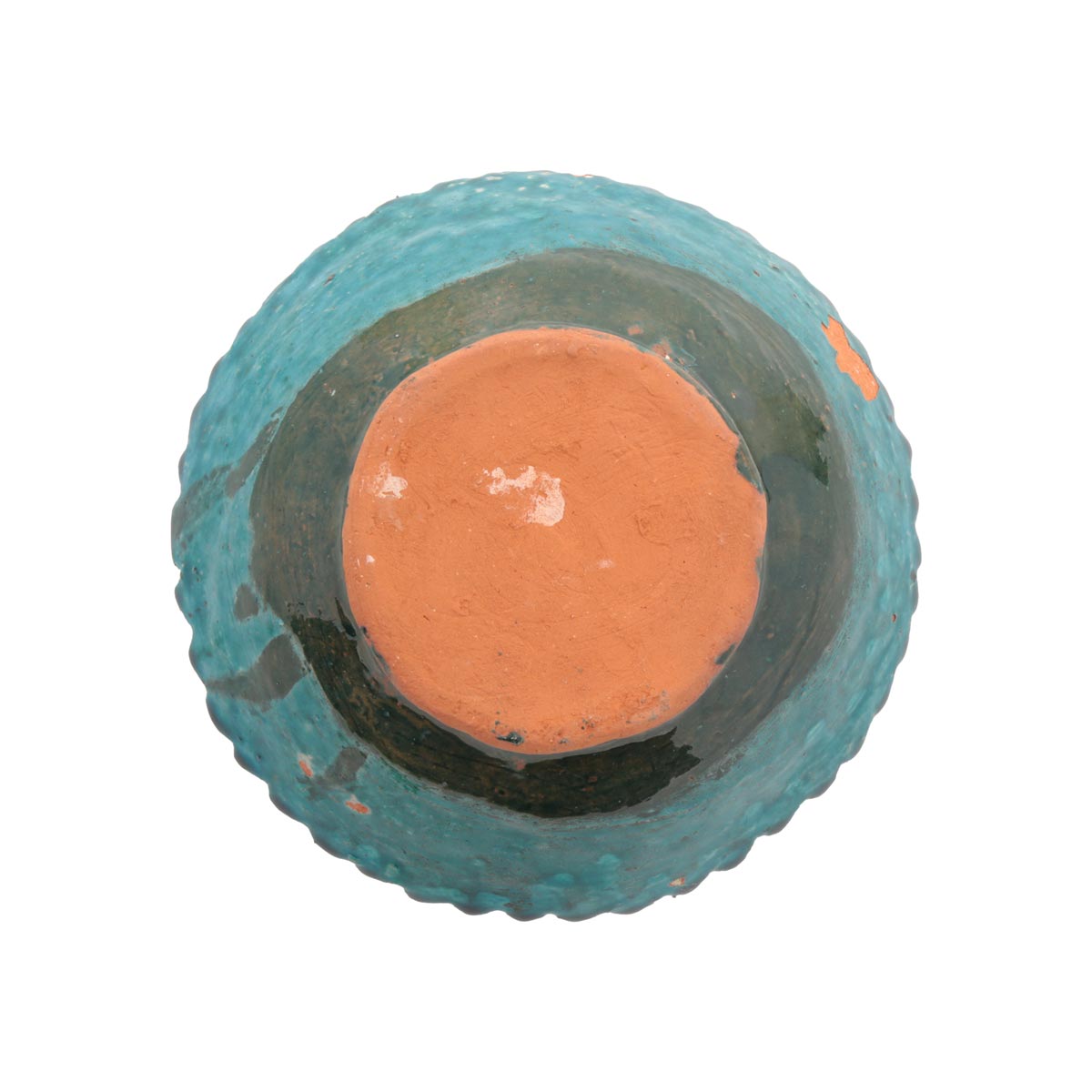Turquoise Blue Footed Small Ceramic Bowl | Curled Elegance Handcrafted Ceramic Bowl